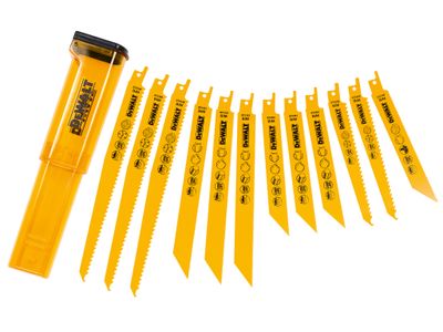 DEWALT DEWDT2445QZ DT2445 Reciprocating Saw Blade Set, 12 Piece