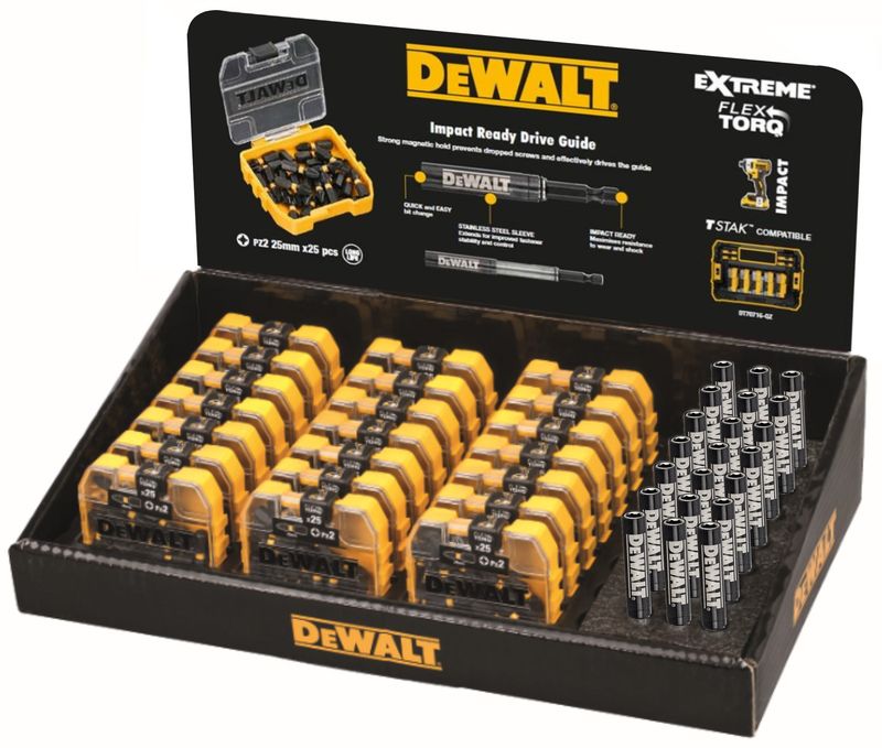 Dewalt DT70588T PZ2 25mm Impact Bit Display 21 x Packs of 25