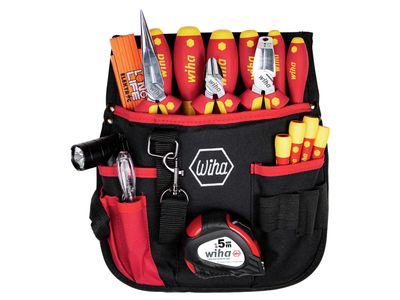 Wiha WHA44574 electrician Tool Set, 18 Piece (inc. Belt Pouch)
