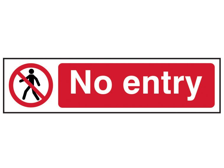 Scan SCA5052 No Entry - PVC Sign 200 x 50mm