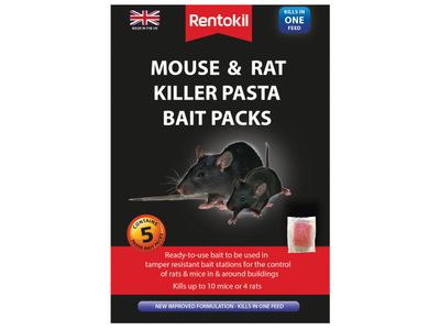 Rentokil RKLFMR51 Mouse &amp; Rat Killer Pasta Bait (Sachets 5)