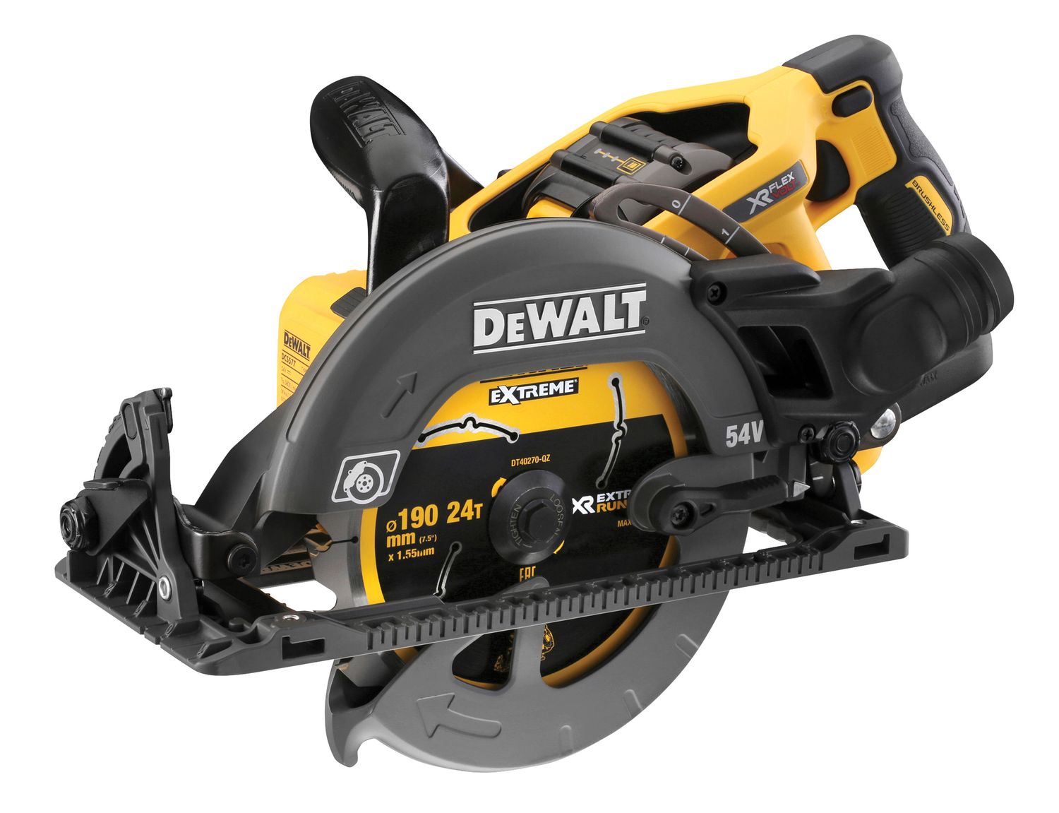 Dewalt DCS577T2 FlexVolt XR 54v 190mm High Torque Circular Saw Kit 2 x 2.0Ah Li-ion