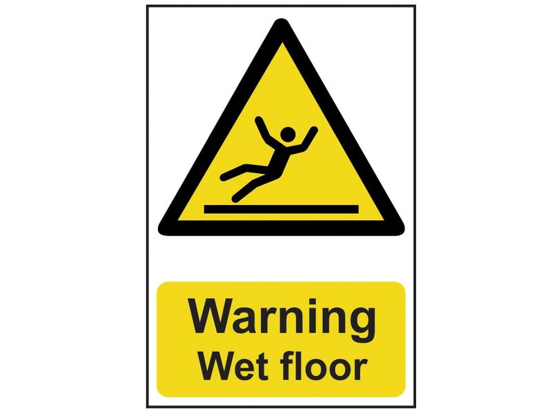 Scan SCA1107 Warning Wet Floor - PVC Sign 200 x 300mm