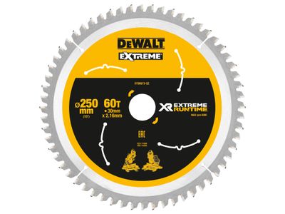Dewalt DT99573QZ Extreme Runtime FlexVolt Mitre Saw Blade 250 x 30mm x 60T