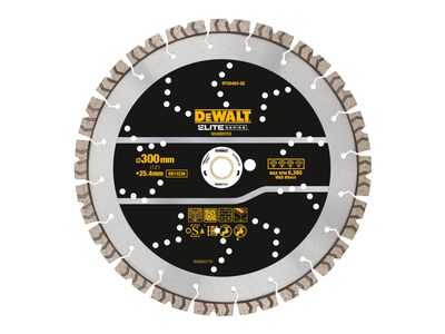 DEWALT DEWDT20463QZ ELITE SERIES™ All Purpose Diamond Segmented Wheel 300 x 25.4mm
