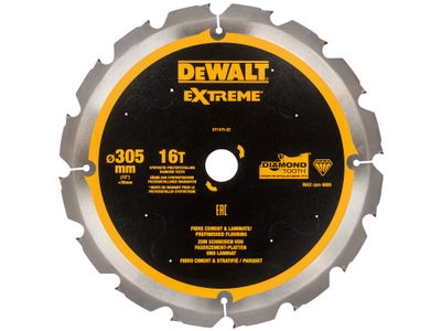 DEWALT DEWDT1475QZ Extreme PCD Fibre Cement Saw Blade 305 x 30mm x 16T