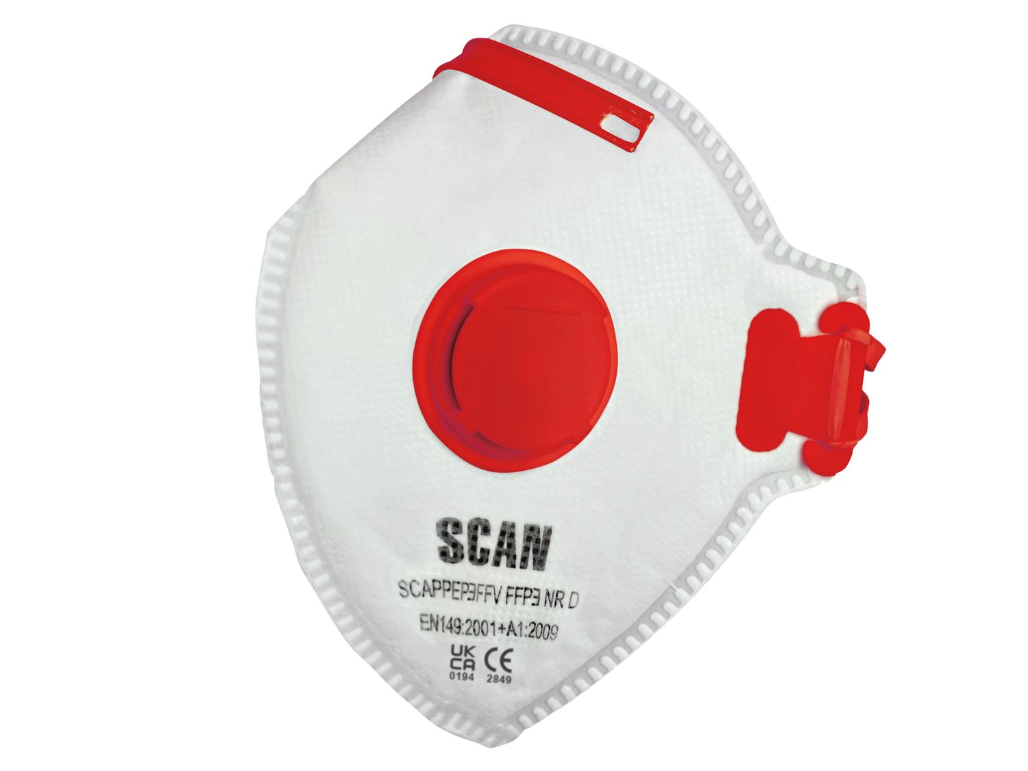 Scan SCAPPEP3FFV Fold Flat Disposable Valved Disposable Mask FFP3 Protection (Pack 3)