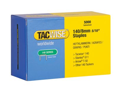 Tacwise TAC0341 140 Galvanised Staples 8mm (Pack 5000)