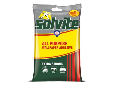 Solvite SLV1591159 All Purpose Extra Strong Wallpaper Paste - 10 Roll Sachet