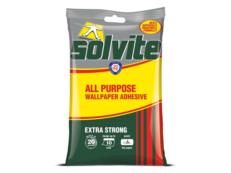 Solvite SLV1591159 All Purpose Extra Strong Wallpaper Paste - 10 Roll Sachet