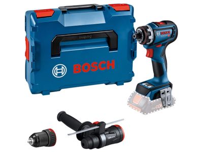 Bosch BSH6019K6204 GSR 18V-90 FC Pro FlexiClick Drill Driver + 2 Attachments in Case 18V Bare Unit