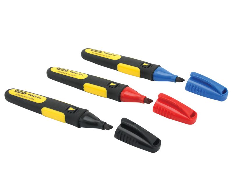 STANLEY STA047315 FatMax Chisel Tip Marker (Pack 3)