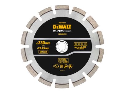 DEWALT DEWDT20466QZ ELITE SERIES™ Asphalt Diamond Segmented Wheel 230 x 22.23mm