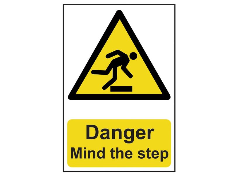 Scan SCA1105 Danger Mind The Step - PVC Sign 200 x 300mm