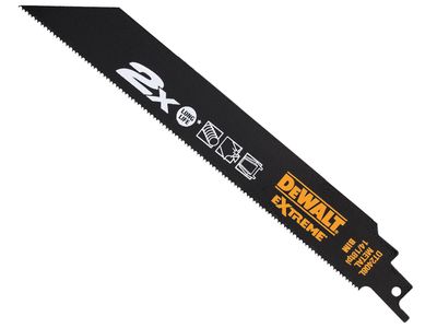 Dewalt DT2408L 2X Life Metal Reciprocating Blade 203mm x 14/18 TPI Pack of 5