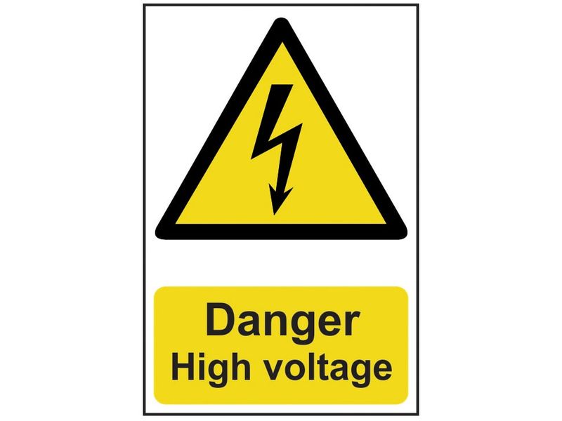 Scan SCA0761 Danger High Voltage - PVC Sign 200 x 300mm