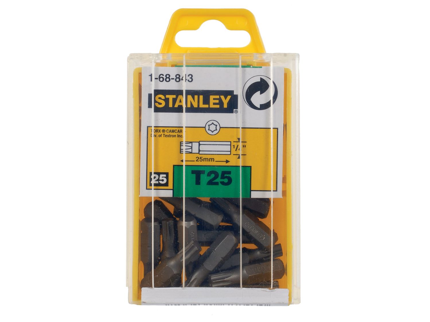 STANLEY STA168843B TORX Insert Bits TX25 x 25mm (Box 25)