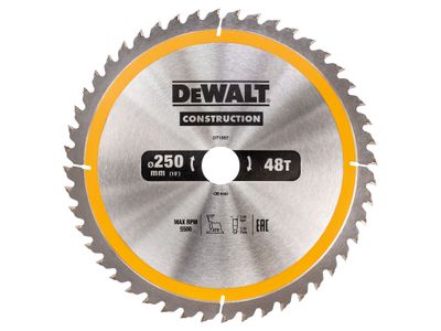 Dewalt DT1957 Stationary Construction Circular Saw Blade 250 x 30mm x 48T