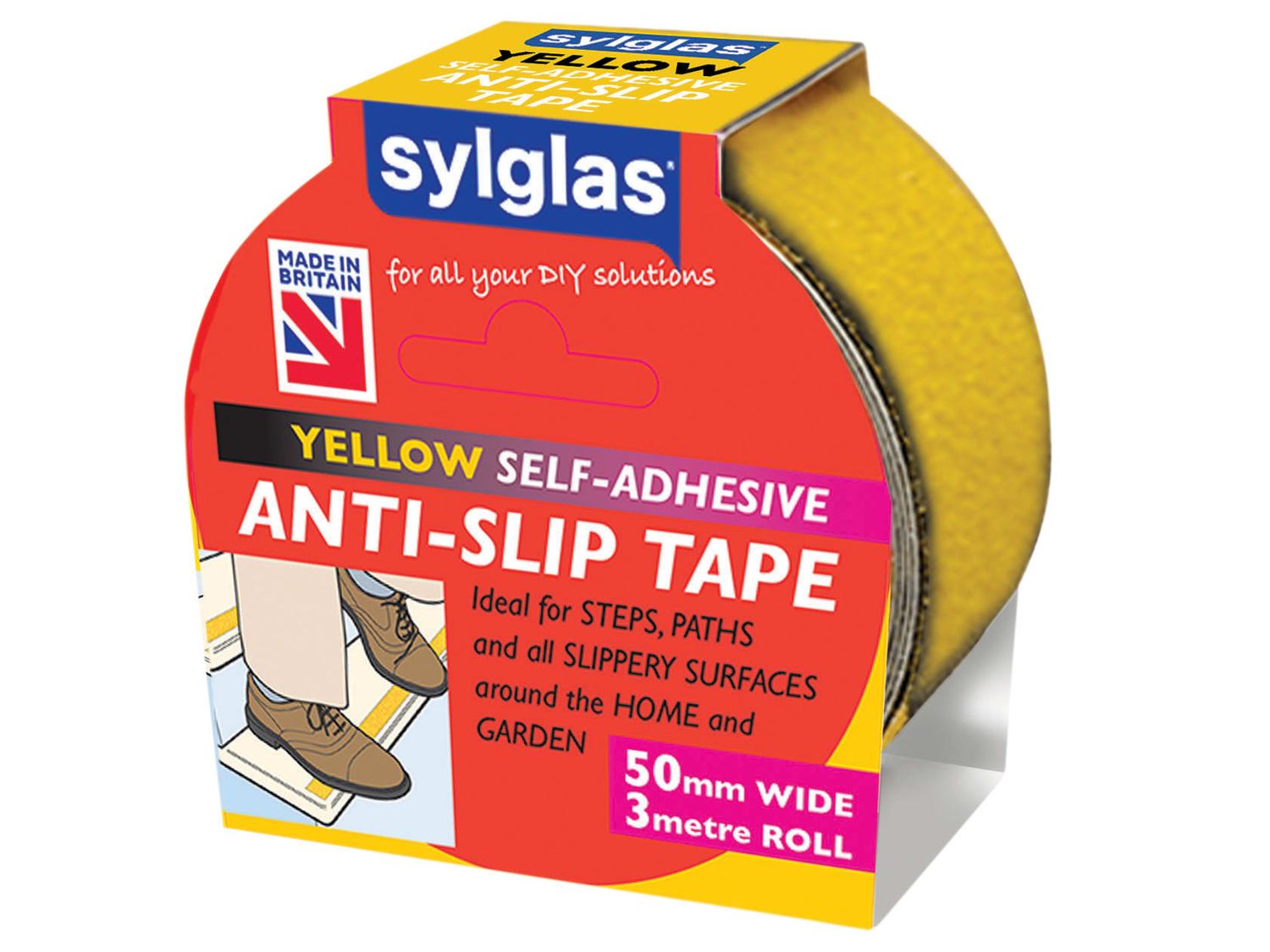 Sylglas SYLASTY Anti-Slip Tape 50mm x 3m Yellow