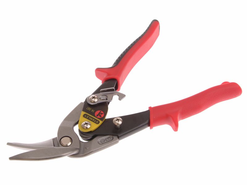 STANLEY STA214567 Red Offset Aviation Snips Left Cut 250mm (10in)