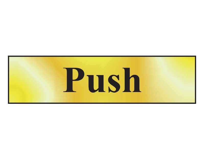 Scan SCA6031 Push - Polished Brass Effect 200 x 50mm