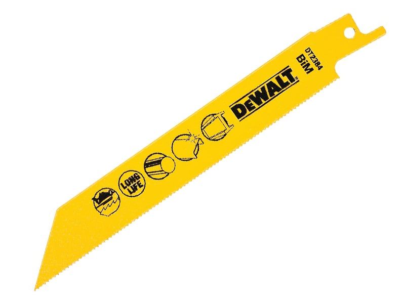DEWALT DEWDT2384QZ Bi-Metal Reciprocating Blade for Metal 152mm x 18 TPI (Pack 5)