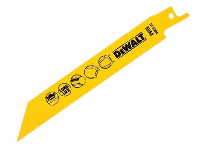 DEWALT DEWDT2384QZ Bi-Metal Reciprocating Blade for Metal 152mm x 18 TPI (Pack 5)