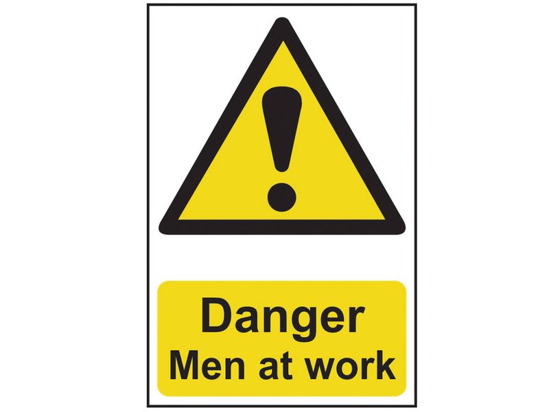 Scan SCA1200 Danger Men At Work - PVC Sign 200 x 300mm