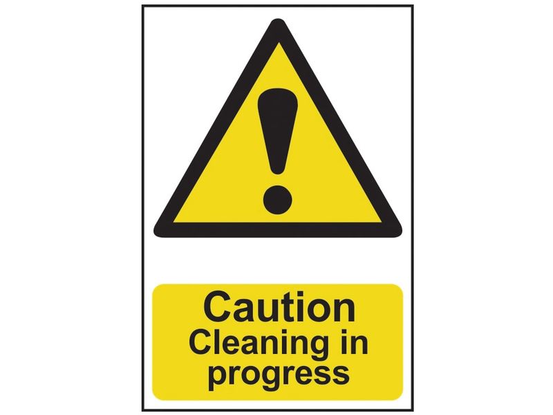 Scan SCA1114 Caution Cleaning In Progress - PVC Sign 200 x 300mm