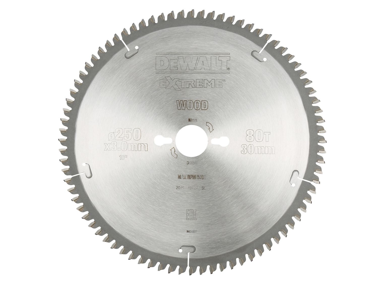 Dewalt DT4287QZ Series 40 Circular Saw Blade 250 x 30mm x 80T TCG/Neg