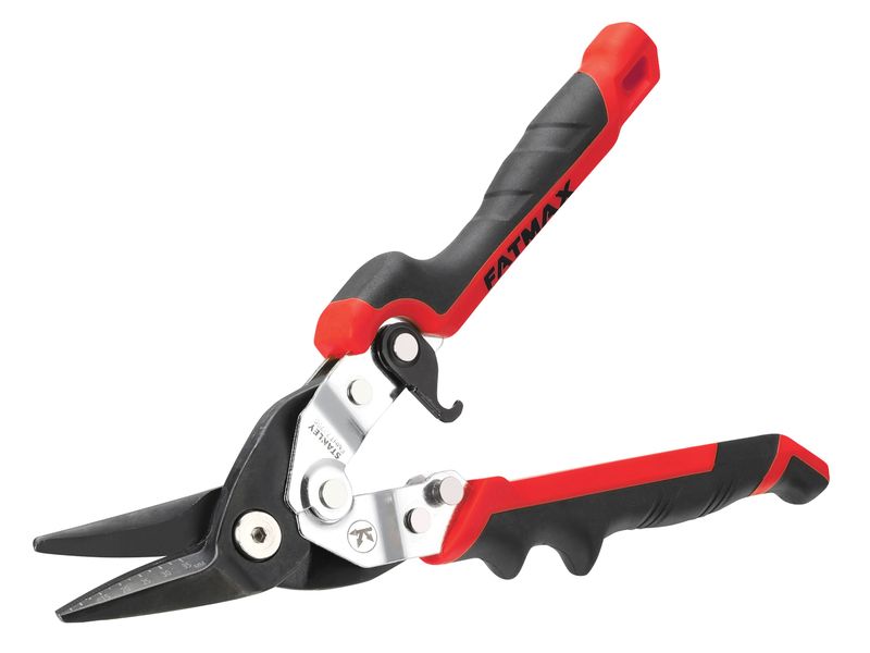 STANLEY STA073755 FatMax Red Ergo Aviation Snips Left Cut 250mm (10in)
