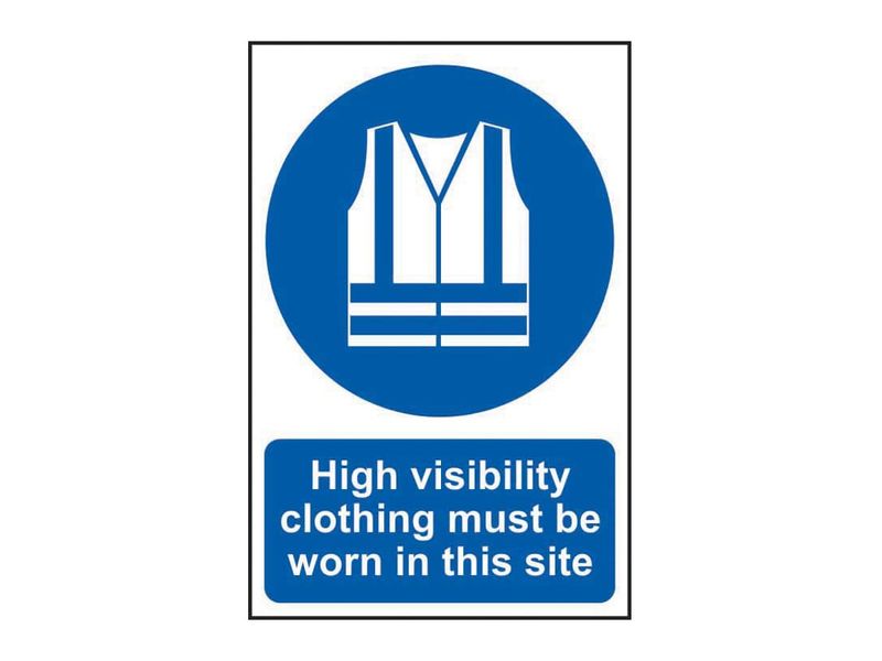 Scan SCA4007 High Visibility Jackets Must Be Worn In This Site - PVC Sign 200 x 300mm