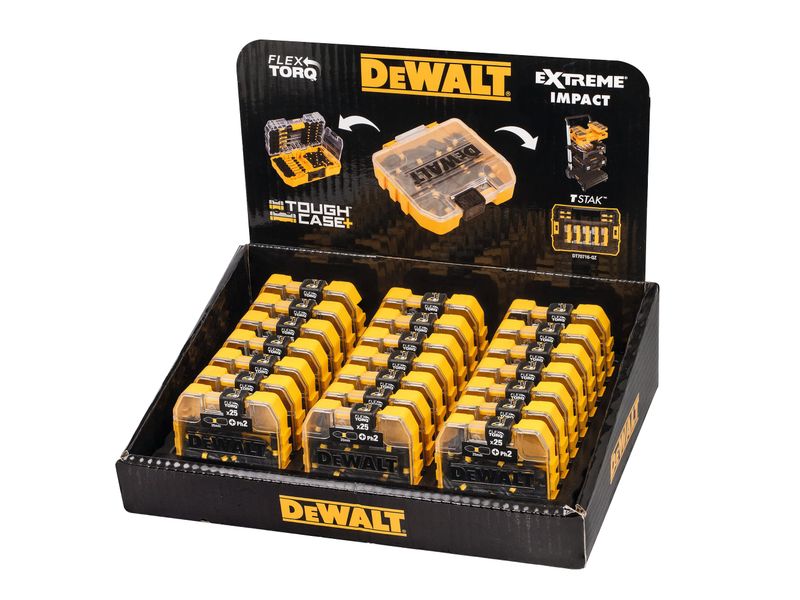 Dewalt DT70555TQ 25pc Impact Torsion Bits PH2 x 25mm Driver Bits in Tough case