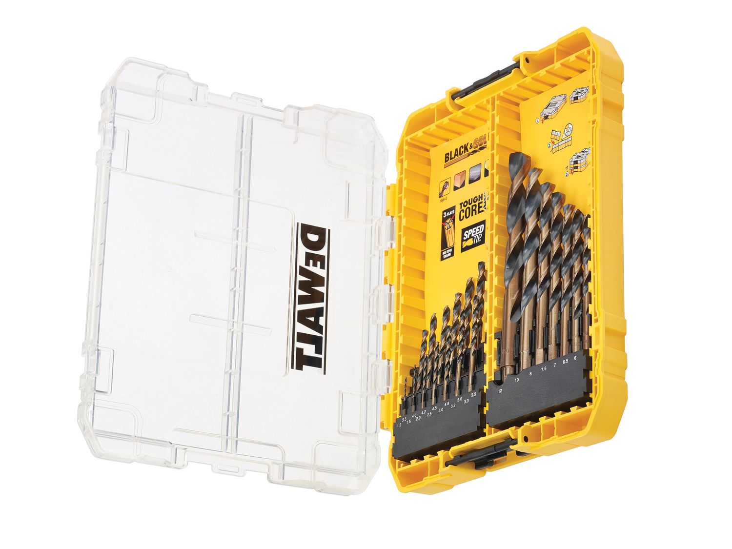 Dewalt DT70755 21pc Black and Gold HSS Drill Set