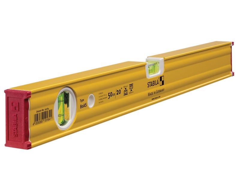 Stabila 19164 - 80 AS Spirit Level 2 Vial 50cm