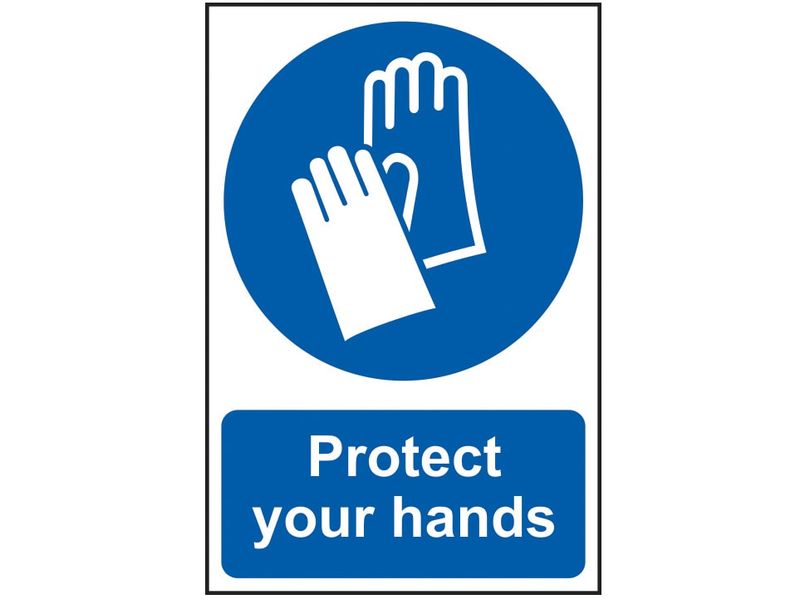 Scan SCA0023 Protect Your Hands - PVC Sign 200 x 300mm