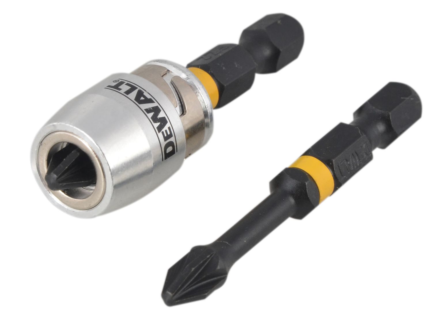 DEWALT DEWDT70535T Impact Torsion Bits PZ2 x 50mm (x2) and Magnetic Screwlock Sleeve