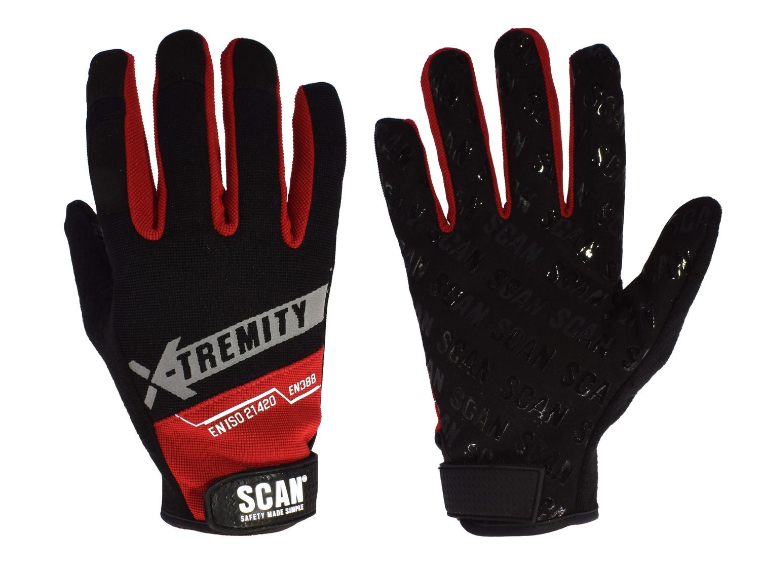 Scan SCAGLOTOUCHX Work Gloves with Touch Screen Function - XL (Size 10)