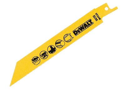 DEWALT DEWDT2346QZ Bi-Metal Reciprocating Blade for Metal Cordless 152mm x 18 TPI (Pack 5)