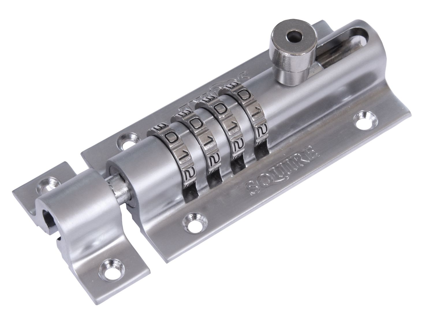 Squire HSQCOMBI2CH CombiBolt 4 Re-Codable Locking Bolt Chrome 120mm