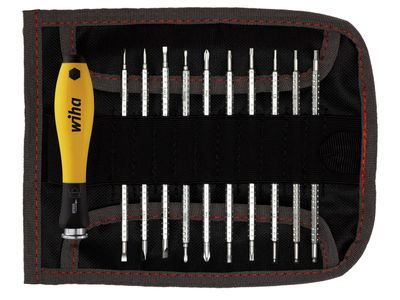Wiha WHA31499 SYSTEM 4 SoftFinish ESD Interchangeable Screwdriver Set, 12 Piece