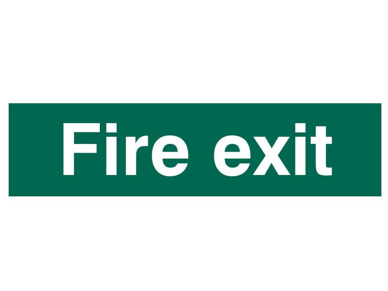 Scan SCA5204 Fire Exit Text Only - PVC Sign 200 x 50mm