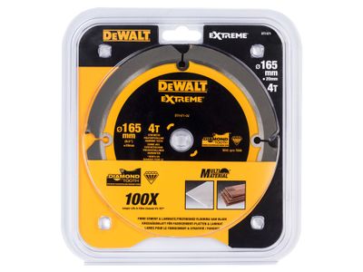 Dewalt DT1471 Extreme PCD Fibre Cement Saw Blade 165 x 20mm x 4T