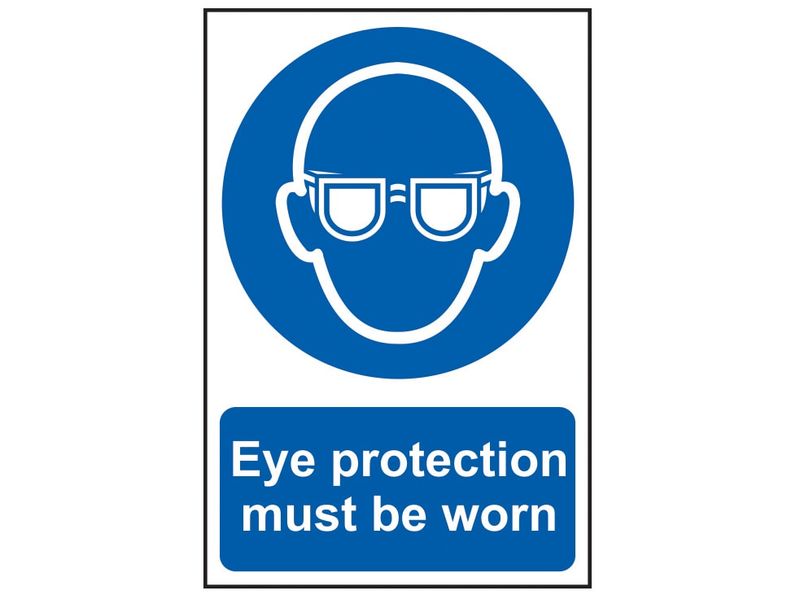 Scan SCA0007 Eye Protection Must Be Worn - PVC Sign 200 x 300mm