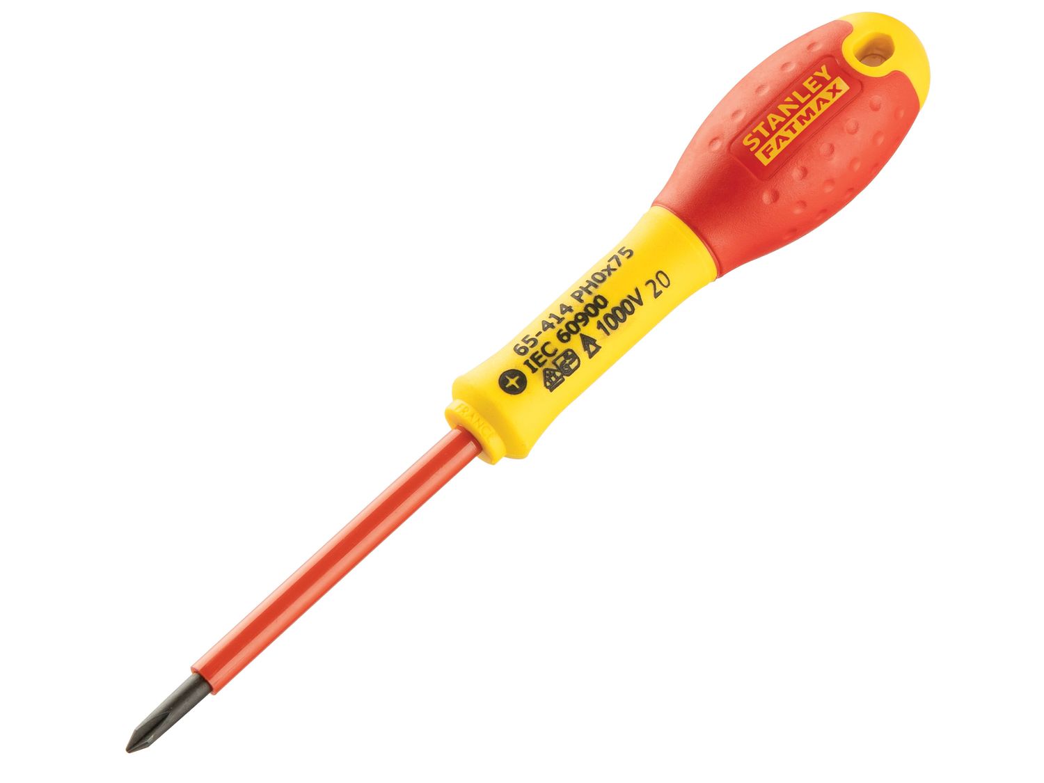 STANLEY STA065414 FatMax VDE Insulated Screwdriver Phillips Tip PH0 x 75mm