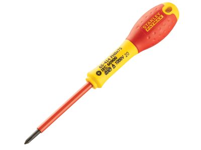 STANLEY STA065414 FatMax VDE Insulated Screwdriver Phillips Tip PH0 x 75mm