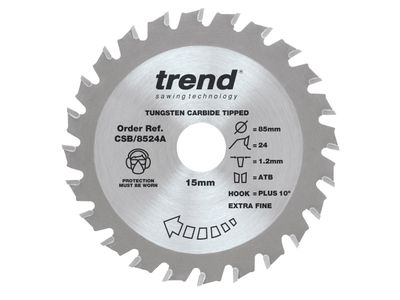 Trend TRECSB8524A CraftPro Mini Saw Blade 85 x 15mm x 24T