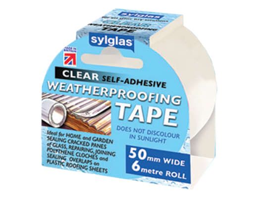 Sylglas SYLWT506 Weatherproofing Tape 50mm x 6m Clear