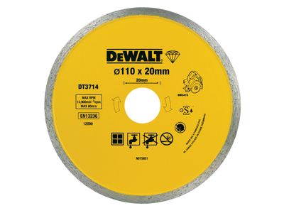 DEWALT DEWDT3714QZ DT3714 Diamond Tile Blade 110 x 20mm