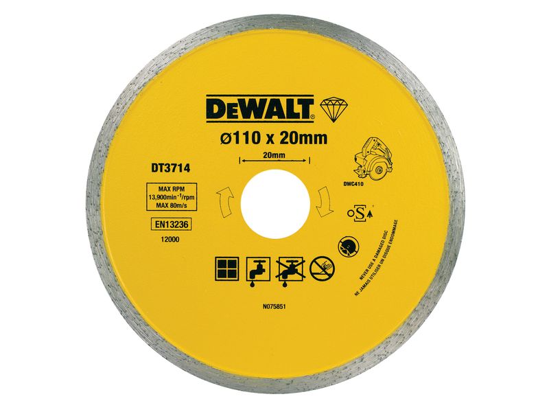 Dewalt DT3714 Diamond Tile Blade 110 x 20mm